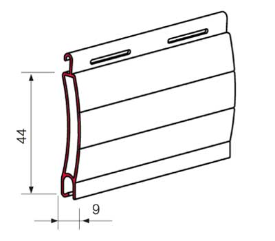 Tapparella in Alluminio Estruso ES 44